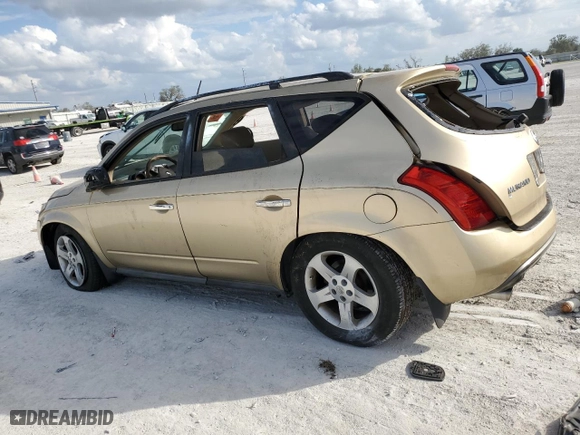 2003 Nissan Murano SL with VIN JN8AZ08W43W210268, listed as a Copart auction lot 44863295 with 0 mi miles and Salvage Title. Bid and sale history available at carsss.com. Image 2.