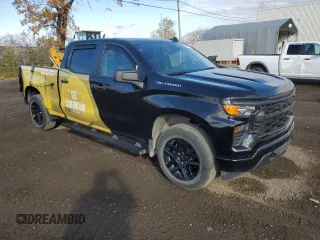 2023 Chevrolet Silverado 1500 Custom with VIN 1GCPDBEK7PZ141257, listed as a Copart auction lot 78807434 with 46,789 mi miles and Salvage Title. Bid and sale history available at DreamBid. Image 4.
