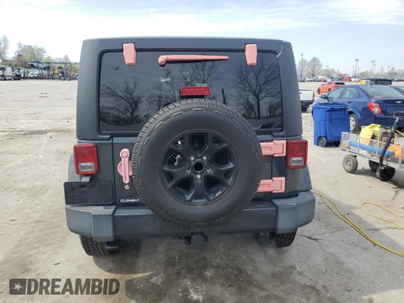 2017 Jeep Wrangler Unlimited Sahara with VIN 1C4BJWEG5HL707569, listed as a Copart auction lot 51326015 with 95,816 mi miles and Salvage title. Bid and sale history available at DreamBid. Image 6.