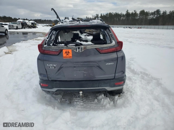 2022 Honda CR-V EX with VIN 2HKRW2H52NH656664, listed as a Copart auction lot 43686315 with 0 mi miles and Salvage Title. Bid and sale history available at carsss.com. Image 6.