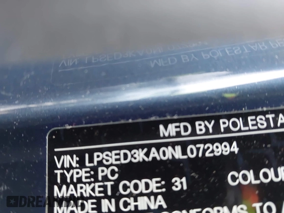 2022 Polestar 2 z VIN LPSED3KA0NL072994, wystawiony jako IAAI lot #41722564 z przebiegiem 44 897 mil mil oraz . Historia ofert i sprzedaży dostępna na DreamBid. Obrazek 9.