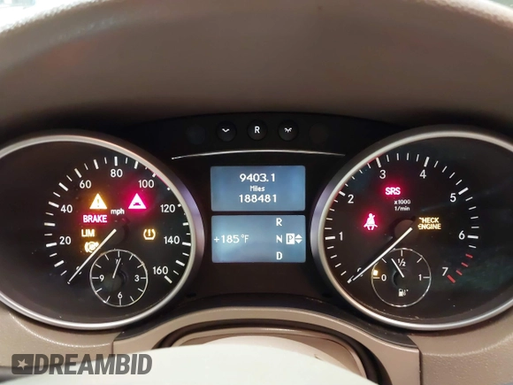2010 Mercedes-Benz M 350 with VIN 4JGBB8GBXAA559474, listed as a IAAI auction lot 41813323 with 188,481 mi miles and . Bid and sale history available at DreamBid. Image 7.