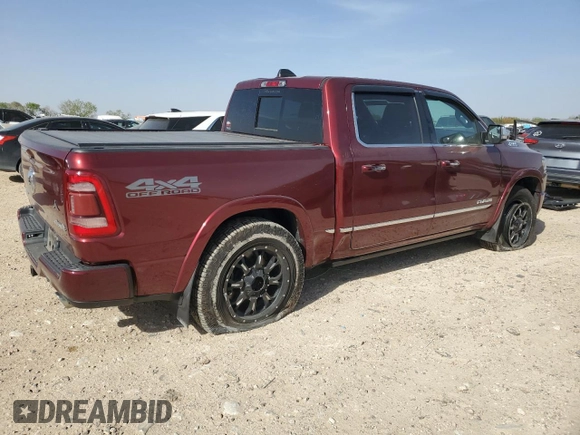 2020 Ram 1500 Limited with VIN 1C6SRFHT1LN371196, listed as a Copart auction lot 49855325 with 44,830 mi miles and Salvage Title. Bid and sale history available at carsss.com. Image 3.