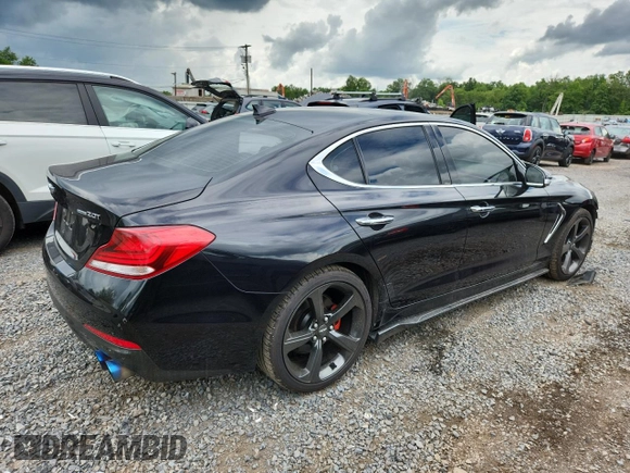 2021 Genesis G70 2.0T with VIN KMTG34LA7MU072394, listed as a Copart auction lot 62908715 with 44,104 mi miles and Salvage title. Bid and sale history available at DreamBid. Image 3.