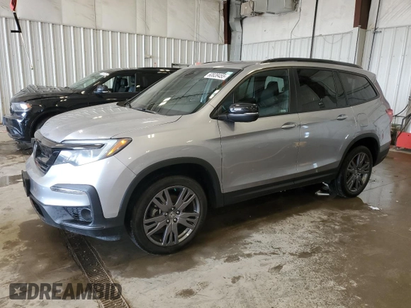 2022 Honda Pilot Sport with VIN 5FNYF6H32NB073530, listed as a Copart auction lot 60839455 with 23,001 mi miles and Salvage title. Bid and sale history available at DreamBid. Image 1.