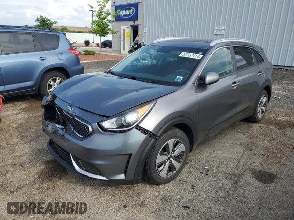 2018 Kia Niro FE with VIN KNDCB3LCXJ5136316, listed as a Copart auction lot 59357414 with 90,839 mi miles and Non Repairable. Bid and sale history available at carsss.com. Image 1.