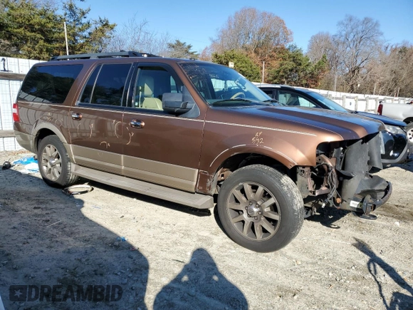 2011 Ford Expedition Max XLT with VIN 1FMJK1J50BEF00126, listed as a Copart auction lot 57623245 with 216,481 mi miles and Salvage title. Bid and sale history available at DreamBid. Image 4.