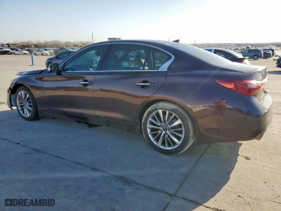 2018 Infiniti Q50 3.0t LUXE with VIN JN1EV7AP8JM355782, listed as a Copart auction lot 48865125 with 52,195 mi miles and Salvage Title. Bid and sale history available at carsss.com. Image 2.