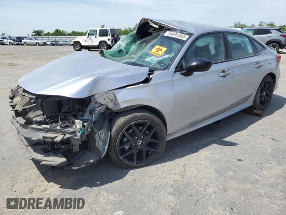 2022 Honda Civic Sport z VIN 2HGFE2F54NH515517, wystawiony jako Copart lot #54695585 z przebiegiem Nie podano mil oraz Szkoda całkowita • Salvage title. Historia ofert i sprzedaży dostępna na DreamBid. Obrazek 1.