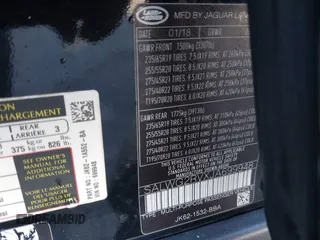 2018 Land Rover Range Rover Sport SE с VIN SALWG2RVXJA699948, выставлен на аукционе IAAI как лот 41606181 с пробегом 115 834 миль миль и . История ставок и продаж доступна на DreamBid. Изображение 9.