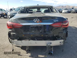 2021 Infiniti Q50 Luxe with VIN JN1EV7BP7MM703722, listed as a Copart auction lot 50768955 with Not provided miles and Salvage title. Bid and sale history available at DreamBid. Image 6.