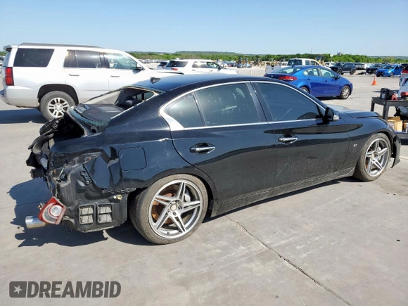 2015 Infiniti Q50 Sport with VIN JN1BV7AR2FM393634, listed as a Copart auction lot 52210065 with 147,423 mi miles and Clean title. Bid and sale history available at DreamBid. Image 3.