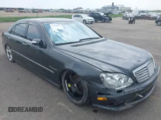 2003 Mercedes-Benz S 55 AMG with VIN WDBNG74J63A356611, listed as a IAAI auction lot 42436972 with 108,475 mi miles and . Bid and sale history available at DreamBid. Image 1.