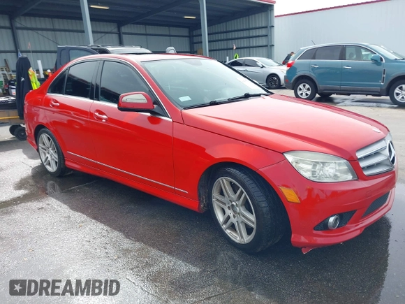 2009 Mercedes-Benz C-Class 3.5L Sport with VIN WDDGF56X09R043606, listed as a IAAI auction lot 41537762 with 143,902 mi miles. Bid and sale history available at carsss.com. Image 1.