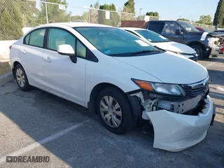 2012 Honda Civic Sdn LX with VIN 19XFB2F55CE384498, listed as a IAAI auction lot 42067436 with 71,257 mi miles. Bid and sale history available at carsss.com. Image 1.
