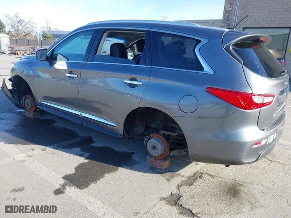 2015 Infiniti QX60 with VIN 5N1AL0MN9FC525093, listed as a IAAI auction lot 41641612 with 1 mi miles. Bid and sale history available at carsss.com. Image 3.