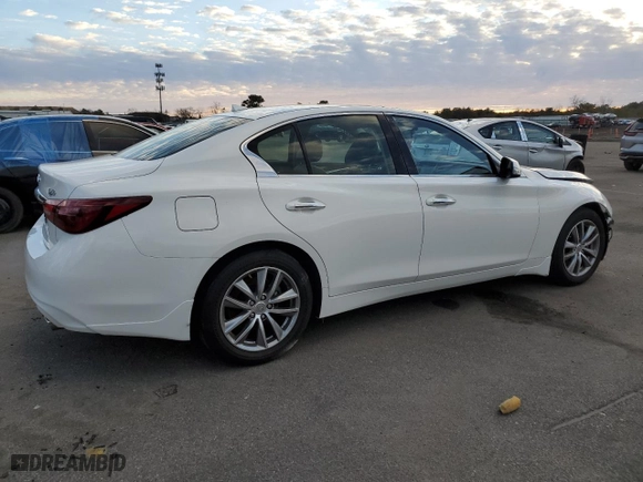 2021 Infiniti Q50 3.0t PURE with VIN JN1EV7AR8MM750163, listed as a Copart auction lot 84736994 with NaN miles and Salvage Title. Bid and sale history available at carsss.com. Image 3.