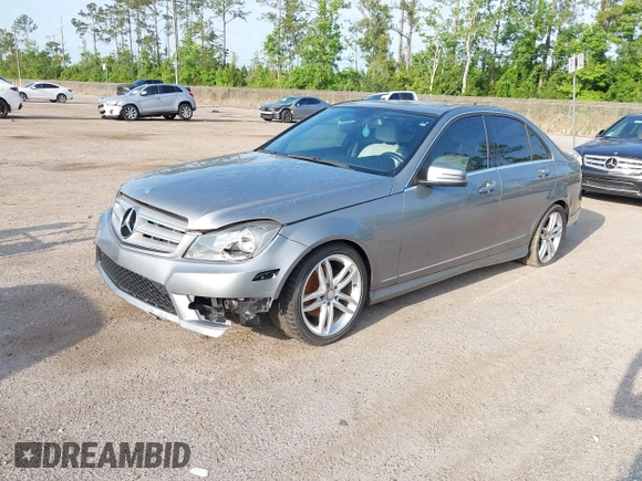 2013 Mercedes-Benz C 250 Sport with VIN WDDGF4HB5DR301509, listed as a IAAI auction lot 42216332 with 95,426 mi miles and . Bid and sale history available at carsss.com. Image 2.