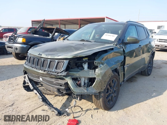 2021 Jeep Compass Sport with VIN 3C4NJDAB2MT591225, listed as a IAAI auction lot 40304781 with 63,948 mi miles and . Bid and sale history available at DreamBid. Image 6.