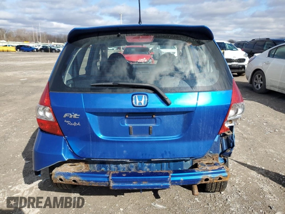 2008 Honda Fit Sport with VIN JHMGD38688S045943, listed as a Copart auction lot 49443655 with 81,764 mi miles and Salvage Title. Bid and sale history available at carsss.com. Image 6.