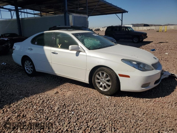 2002 Lexus ES 300 with VIN JTHBF30GX25012392, listed as a Copart auction lot 48133365 with 134,720 mi miles and Salvage Title. Bid and sale history available at DreamBid. Image 4.
