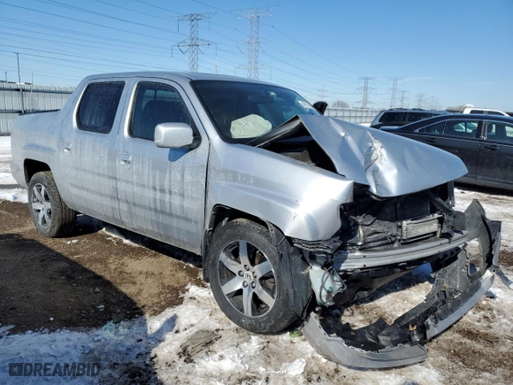 2014 Honda Ridgeline SE with VIN 5FPYK1F60EB012969, listed as a Copart auction lot 46151185 with 0 mi miles and Salvage Title. Bid and sale history available at carsss.com. Image 4.