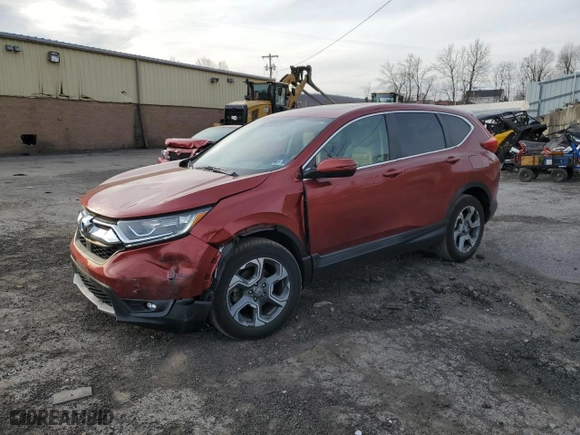2019 Honda CR-V EX with VIN 2HKRW2H57KH635630, listed as a Copart auction lot 50453585 with 38,338 mi miles and Salvage Title. Bid and sale history available at carsss.com. Image 1.