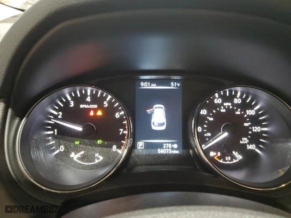 2017 Nissan Rogue SL with VIN 5N1AT2MVXHC747463, listed as a Copart auction lot 54387205 with 56,073 mi miles and Salvage Title. Bid and sale history available at carsss.com. Image 9.