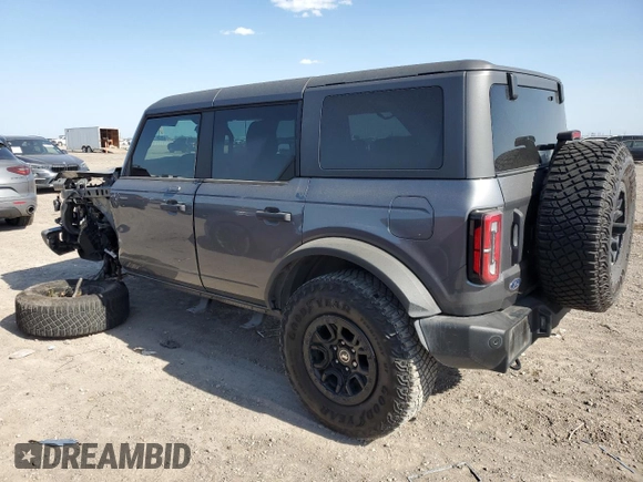 2023 Ford Bronco with VIN 1FMEE5DP0PLB11325, listed as a Copart auction lot 50306455 with 34,358 mi miles and Salvage Title. Bid and sale history available at carsss.com. Image 2.