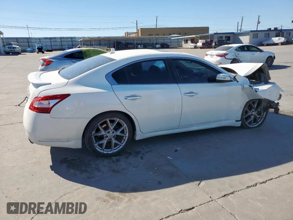2011 Nissan Maxima SV with VIN 1N4AA5APXBC855595, listed as a Copart auction lot 49294615 with Not Provided miles and Salvage Title. Bid and sale history available at DreamBid. Image 3.