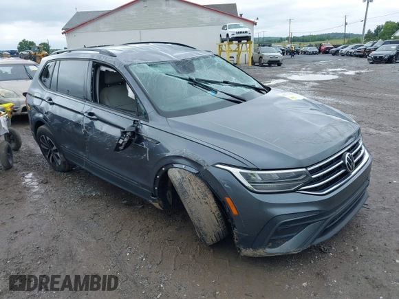 2022 Volkswagen Tiguan S with VIN 3VV1B7AX9NM005125, listed as a IAAI auction lot 42371110 with 94,060 mi miles and . Bid and sale history available at DreamBid. Image 1.