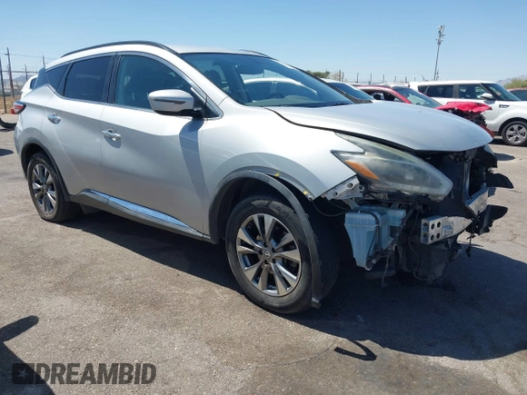 2018 Nissan Murano S z VIN 5N1AZ2MG1JN125506, wystawiony jako IAAI lot #42262217 z przebiegiem Nie podano mil oraz . Historia ofert i sprzedaży dostępna na DreamBid. Obrazek 1.