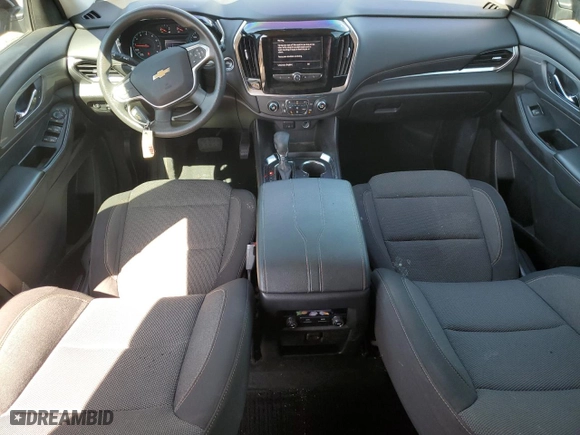 2021 Chevrolet Traverse LS with VIN 1GNERFKW5MJ243617, listed as a Copart auction lot 43853345 with 55,291 mi miles and Clean Title. Bid and sale history available at carsss.com. Image 8.