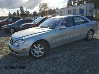 2003 Mercedes-Benz S-Class 4.3L with VIN WDBNG83J43A337899, listed as a Copart auction lot 77347074 with 164,936 mi miles and Clean Title. Bid and sale history available at carsss.com. Image 1.