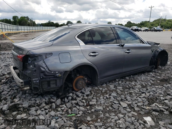 2021 Infiniti Q50 Signature Edition with VIN JN1EV7CP0MM704189, listed as a Copart auction lot 58651135 with 70,572 mi miles and Non repairable. Bid and sale history available at DreamBid. Image 3.