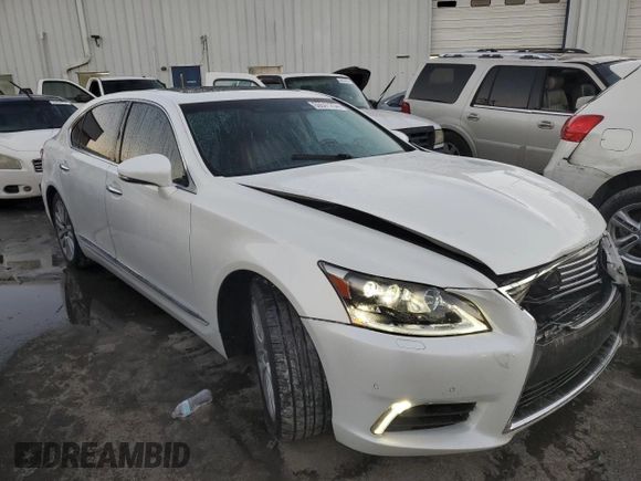 2014 Lexus LS 460 L with VIN JTHGL1EF3E5052370, listed as a Copart auction lot 80641254 with 69,493 mi miles and Salvage Title. Bid and sale history available at DreamBid. Image 4.