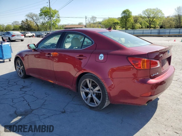 2010 Lexus IS 250 with VIN JTHBF5C27A5115408, listed as a Copart auction lot 52634165 with Not Provided miles and Salvage Title. Bid and sale history available at carsss.com. Image 2.