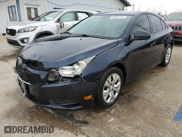 2014 Chevrolet Cruze LS with VIN 1G1PA5SH3E7427773, listed as a Copart auction lot 52621725 with 147,564 mi miles and Salvage Title. Bid and sale history available at carsss.com. Image 1.