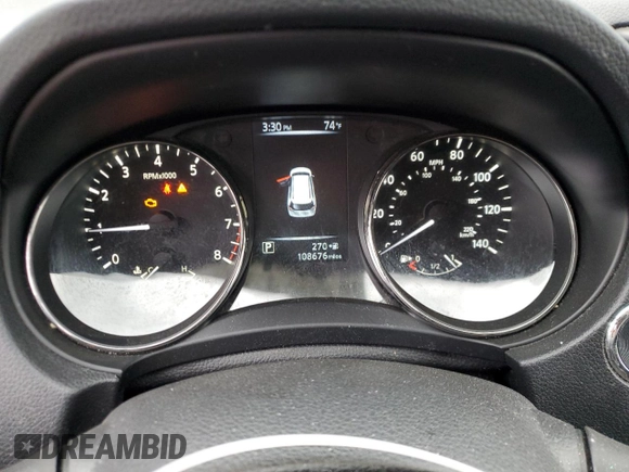 2017 Nissan Rogue SV with VIN KNMAT2MT3HP603782, listed as a Copart auction lot 57163755 with 108,676 mi miles and Salvage title. Bid and sale history available at DreamBid. Image 9.