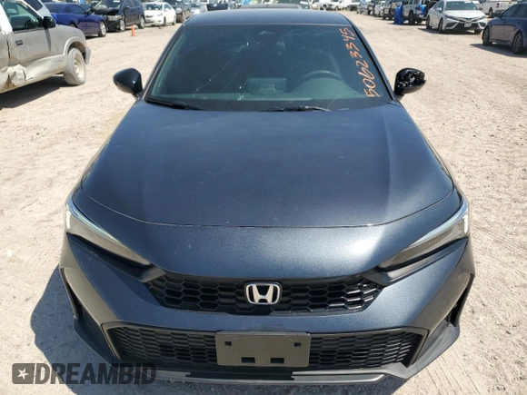2025 Honda Civic Sport with VIN 2HGFE2F57SH541590, listed as a Copart auction lot 50623345 with 3,333 mi miles and Clean title. Bid and sale history available at DreamBid. Image 5.