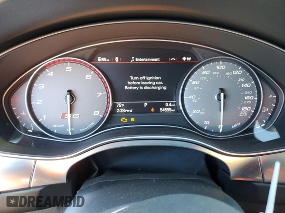 2018 Audi S6 Premium Plus z VIN WAUFFAFC3JN024942, wystawiony jako Copart lot #85880764 z przebiegiem 54 599 mil mil oraz Szkoda całkowita • Salvage title. Historia ofert i sprzedaży dostępna na DreamBid. Obrazek 9.