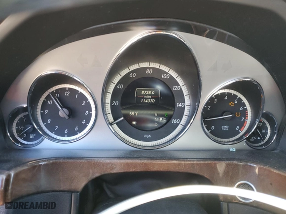 2013 Mercedes-Benz E-Class E 350 Luxury with VIN WDDHF8JB4DA761653, listed as a Copart auction lot 48108755 with 114,370 mi miles and Salvage Title. Bid and sale history available at carsss.com. Image 9.