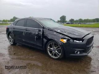 2013 Ford Fusion Titanium with VIN 3FA6P0K9XDR253596, listed as a Copart auction lot 60047845 with 119,426 mi miles and Salvage title. Bid and sale history available at DreamBid. Image 4.