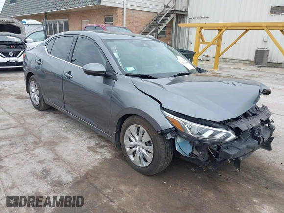 2020 Nissan Sentra S with VIN 3N1AB8BV2LY255414, listed as a IAAI auction lot 41822354 with 46,824 mi miles. Bid and sale history available at carsss.com. Image 1.