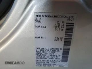 2024 Nissan Altima S with VIN 1N4BL4BV1RN322152, listed as a Copart auction lot 49280505 with 38,256 mi miles and Salvage Title. Bid and sale history available at carsss.com. Image 12.