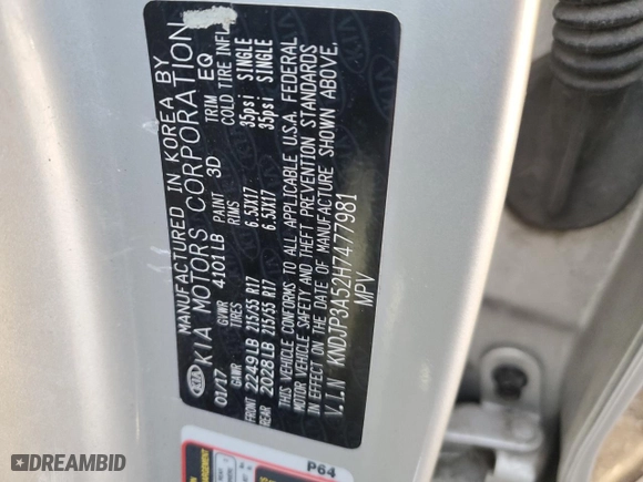 2017 Kia Soul + with VIN KNDJP3A52H7477981, listed as a Copart auction lot 49917845 with 0 mi miles and Clean Title. Bid and sale history available at carsss.com. Image 13.