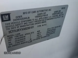 2010 GMC Terrain SLE-2 с VIN 2CTFLEEYXA6236181, выставлен на аукционе Copart как лот 79565364 с пробегом Не указан миль и На запчасти • Non repairable. История ставок и продаж доступна на DreamBid. Изображение 13.