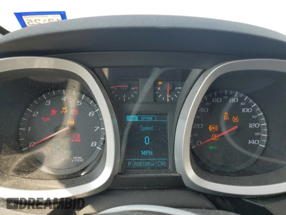 2013 Chevrolet Equinox LTZ with VIN 2GNALFEK5D6161795, listed as a Copart auction lot 53630675 with 96,108 mi miles and Clean Title. Bid and sale history available at carsss.com. Image 9.