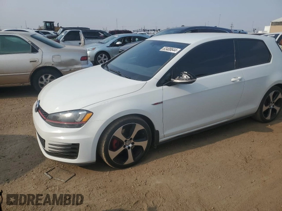 2016 Volkswagen Golf GTI S with VIN 3VWYT7AU1GM002798, listed as a Copart auction lot 63408644 with 76,860 mi miles and Clean Title. Bid and sale history available at carsss.com. Image 1.