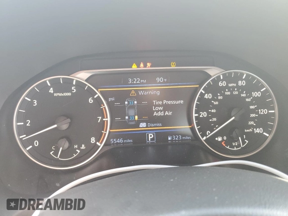 2025 Nissan Altima SV with VIN 1N4BL4DV3SN348321, listed as a Copart auction lot 54357735 with 5,546 mi miles and Clean Title. Bid and sale history available at DreamBid. Image 9.